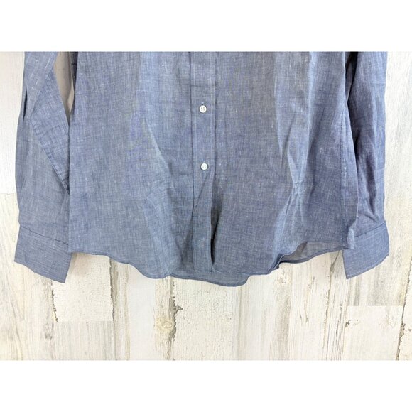 Ann Mashburn Icon Shirt Sz M Blue Cotolino Chambray NWT - Picture 6 of 16